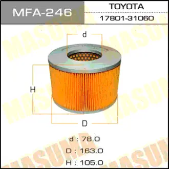 Воздушный фильтр A-123 MASUMA MFA246