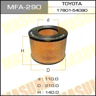 Воздушный фильтр A-167 MASUMA MFA290