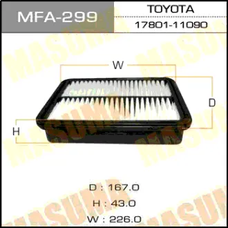 Воздушный фильтр A-176 MASUMA MFA299
