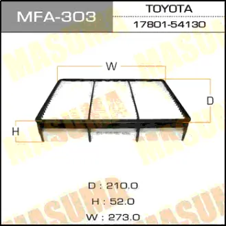 Воздушный фильтр A-180 MASUMA MFA303