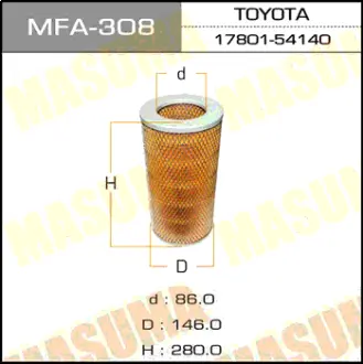 Фільтр повітряний A-185 (MFA-308) MASUMA MFA308
