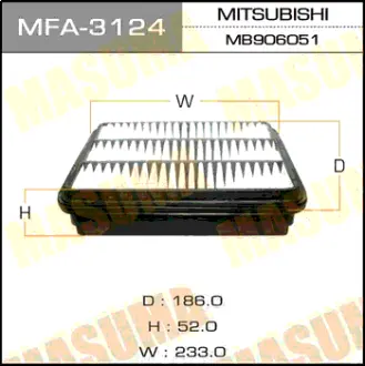 Воздушный фильтр A-3001 MASUMA MFA3124