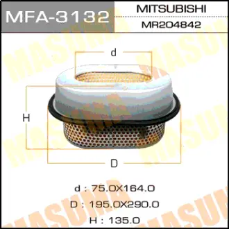 Воздушный фильтр A-3009 MASUMA MFA3132