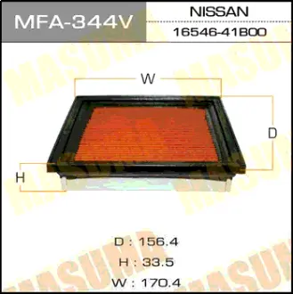 Фільтр повітряний (MFA-344) MASUMA MFA344