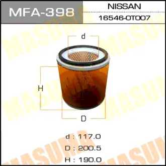 Воздушный фильтр A-275 MASUMA MFA398