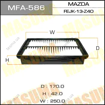 Воздушный фильтр A-463 MASUMA MFA586 (фото 1)