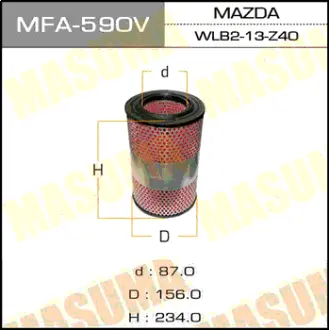Воздушный фильтр A-467V MASUMA MFA590