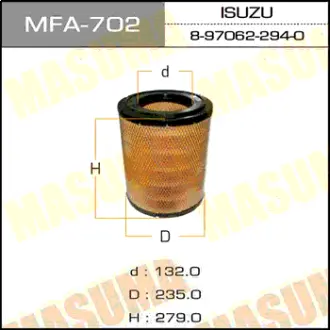 Air filter, primary. Фильтр воздушный, основной MASUMA MFA702