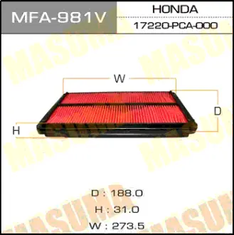 Воздушный фильтр A-858V MASUMA MFA981