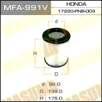 Фільтр повітряний (MFA-991) MASUMA MFA991