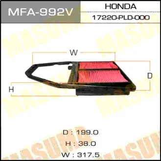 Воздушный фильтр A-869V MASUMA MFA992