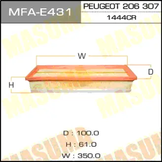 Воздушный фильтр LHD PEUGEOT/ 206, 307/ V1400, V1600 03- MASUMA MFAE431
