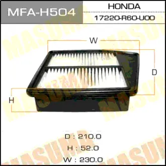 Фільтр повітряний Honda Accord 2.0 (08-12) (MFA-H504) MASUMA MFAH504