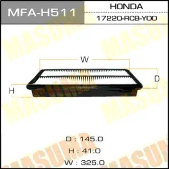 Воздушный фильтр LHD HONDA/ ACCORD, LEGEND 07- MASUMA MFAH511