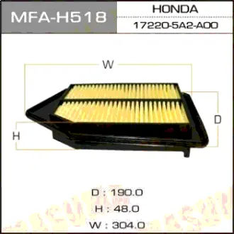Фільтр повітряний (MFA-H518) MASUMA MFAH518