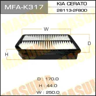 Air filter. Фильтр воздушный MASUMA MFAK317
