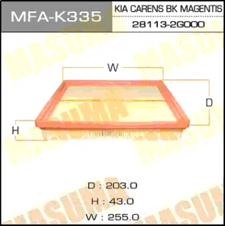 Фільтр повітряний MASUMA MFAK335
