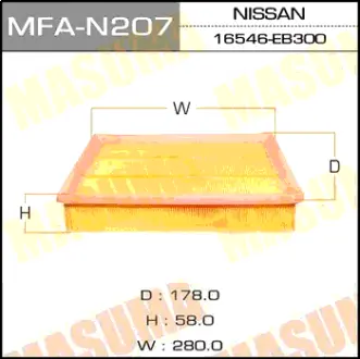 Фільтр повітряний (MFA-N207) MASUMA MFAN207
