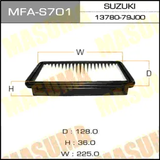 Фільтр повітряний SUZUKI/ SX4/ YA11SYB11SYC11S 06- (MFA-S701) MASUMA MFAS701