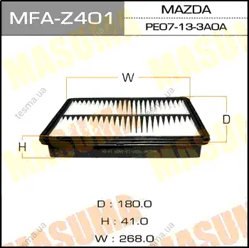 фільтр повітряний mazda CX-5 (11-), 3 (13-), 6 (12-) (MFA-Z401) MASUMA MFAZ401 - фото 1