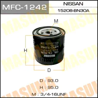 Фільтр масляний Missan Murano (10-15), Pathfinder (05-), X-Trail (03-07) D 2.2, 2.5 (MFC-1242) MASUMA MFC1242