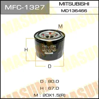 Фільтр масляний (MFC-1327) MASUMA MFC1327