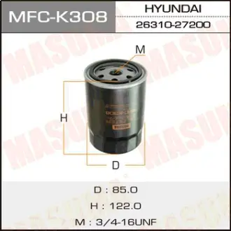 Масляный фильтр LHD HYUNDAI KIA MASUMA MFCK308