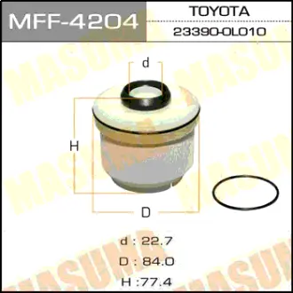 Фільтр паливний (вставка) Toyota Hilux (05-) Disel (MFF-4204) MASUMA MFF4204