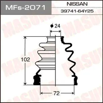 Пыльник ШРУСа Силикон MF-2071 MASUMA MFS2071