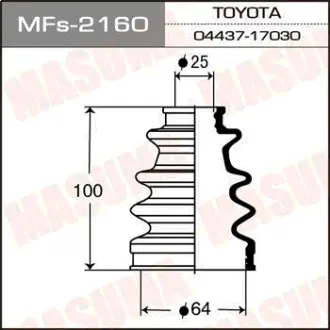 Пыльник ШРУСа Силикон MF-2160 MASUMA MFS2160