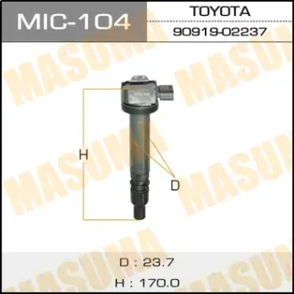 Катушка зажигания, 3RZFE, RZJ12#, RCH47 MASUMA MIC104