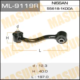Стійка стабілізатора (ML-9119R) MASUMA ML9119R