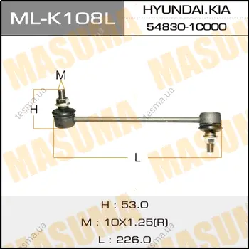 Стойка стабилизатора (линк) front HYUNDAI, KIA LH MASUMA MLK108L (фото 1)