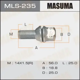 Болт колесный RENAULT/ MEGAN II MASUMA MLS235
