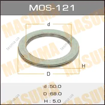 Кольцо глушителя 50 х 68 MASUMA MOS121 (фото 1)