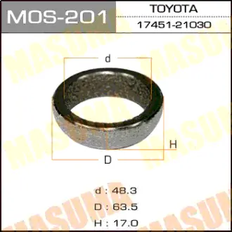 Кольцо глушителя 48.3 x 63.5 MASUMA MOS201