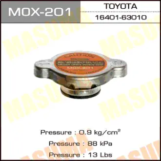 Кришка радіатора Honda/ Mazda/ Mitsubishi/ Nissan/ Subaru/ Suzuki/ Toyota 0.9 bar (MOX-201) MASUMA MOX201
