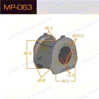 Втулка стабілізатора переднього (Кратно 2) Mitsubishi Pajero (-00) (MP-063) MASUMA MP063