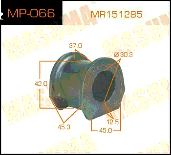 Втулка стабілізатора переднього (Кратно 2) Mitsubishi Pajero (-06) (MP-066) MASUMA MP066