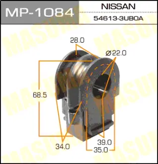 Втулка стабілізатора переднього (Кратно 2) Nissan Qashqai (15-), X-Trail (07-) (MP-1084) MASUMA MP1084