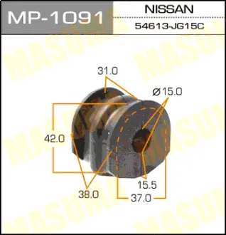 Втулка стабілізатора заднього (Кратно 2) Nissan X-Trail (07-14) (MP-1091) MASUMA MP1091