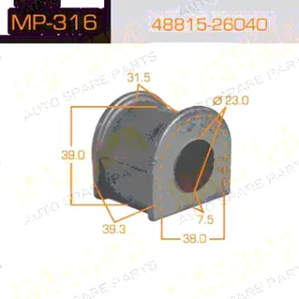 Втулка стабилизатора /front/rear/ L.C. Prado ##J7#, HiAce #H5#,6#,8#,9#,1## [уп.2] MASUMA MP316