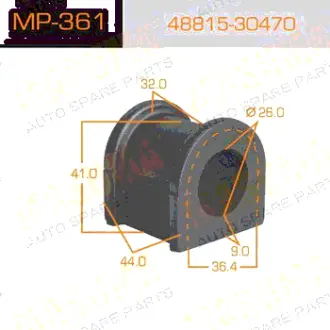 Втулка стабилизатора /front/ Alteza SXE10, Crown ##S15#, ##S17# [уп.2] MASUMA MP361