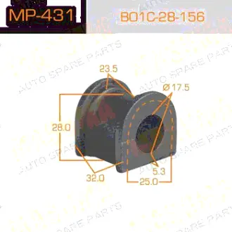 Втулка стабилизатора /rear/ Laser BG3PF (9404-) [уп.2] MASUMA MP431