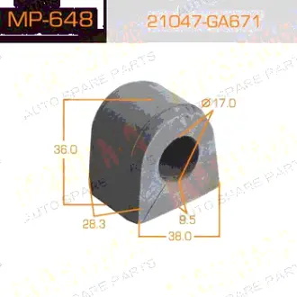 Втулка стабілізатора переднього (Кратно 2) Subaru Forester (-07) (MP-648) MASUMA MP648