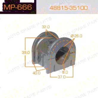 Втулка стабілізатора переднього (Кратно 2) Toyota Land Cruiser Prado (-02) (MP-666) MASUMA MP666