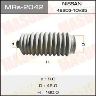 Рулевой рейки пыльник Силикон MR-2042 MASUMA MRS2042