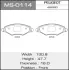 Колодки тормозные дисковые PEUGEOT/206/V1100, V1400, V1600, V1900 front MASUMA MS0114 (фото 1)