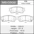 Колодки тормозные дисковые KIA front MASUMA MS0302 (фото 1)