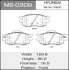 Колодки тормозные дисковые KIA/RIO/V1400, V1500, V1600 front MASUMA MS0309 (фото 1)